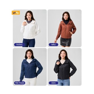 Áo khoác phao VIP nữ YODY phao lông vũ tay Raglan có mũ siêu ấm siêu nhẹ PVN7010