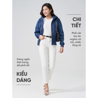 Áo khoác phao VIP nữ YODY phao lông vũ tay Raglan có mũ siêu ấm siêu nhẹ PVN7010
