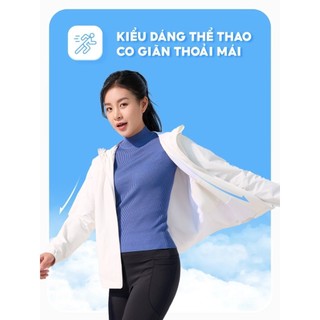 Áo khoác gió nữ 2 lớp YODY trượt nước siêu co giãn 4 chiều thoải mái vải mềm mại AKN7010 WCWC25F045