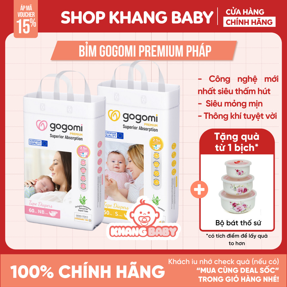 Bỉm Gogomi Premium đủ size - Shop Khang Baby | Shopee Việt Nam