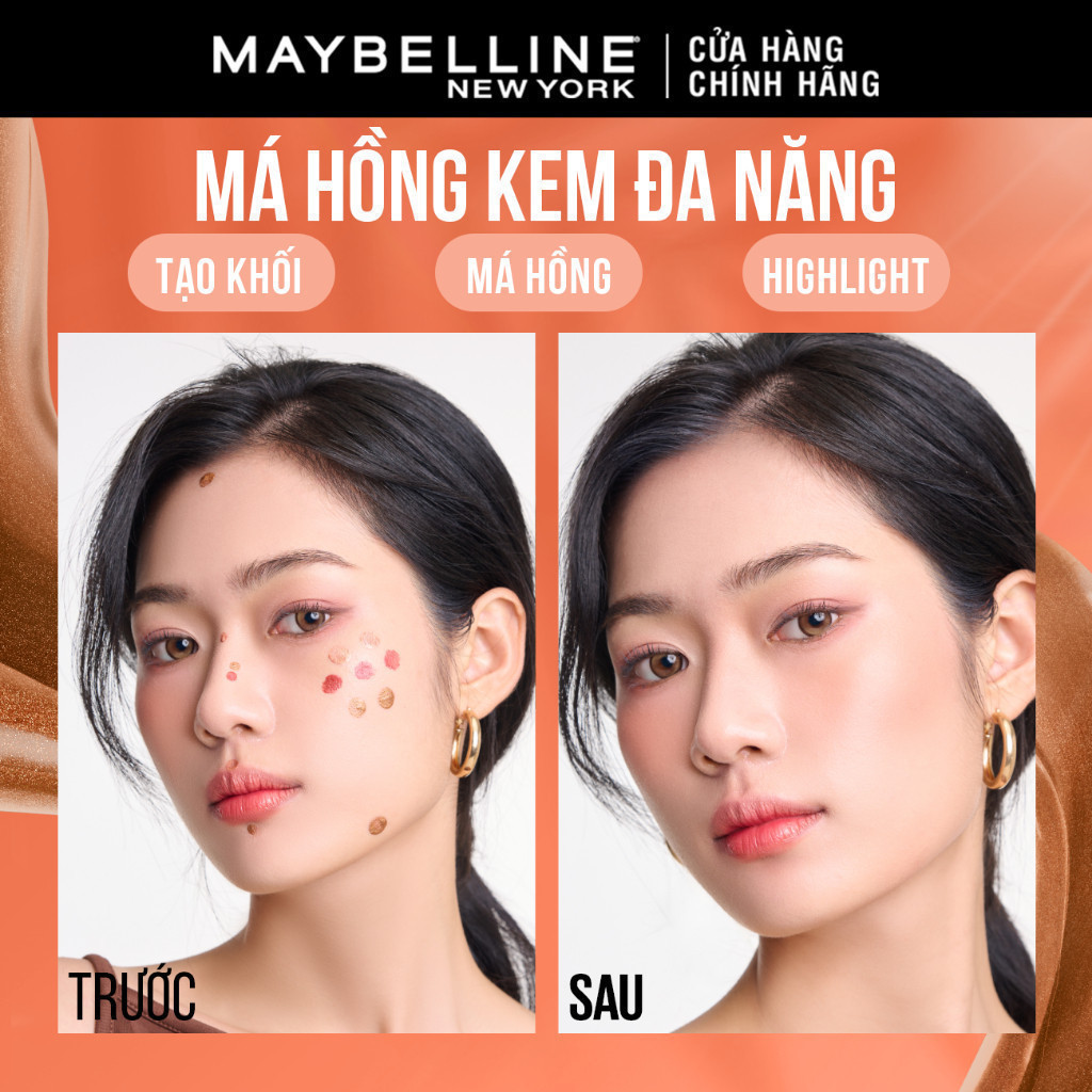 Má Hồng Kem Sunkisser Căng Mọng Bền Màu 12H Maybelline New York 4.7ml