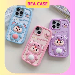 Ốp lưng iphone Baby Three Hình Voi đáng yêu 6plus/7plus/8plus/x/xs/xsmax/11/12/13/14/15/16/pro/plus/promax