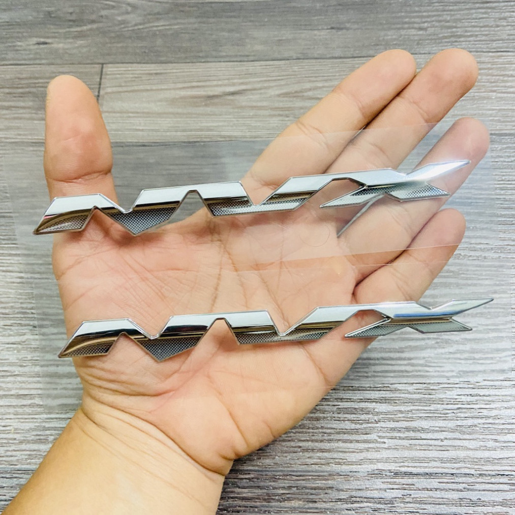 TEM CHỮ DÁN XE NVX CÁCH ĐIỆU KIỂU MỚI ZIN TRANG TRÍ XE CAO CẤP (2 CHỮ ...