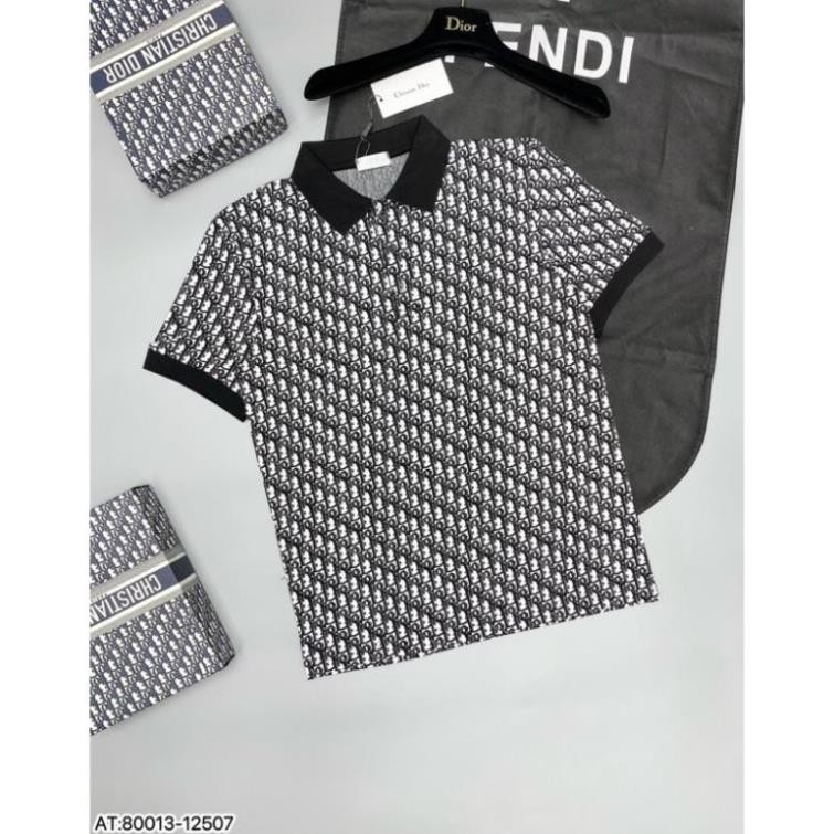 ÁO Polo nam DIO cổ tròn bẻ tiết tay ngắn phong cách trẻ trung chuẩn from
