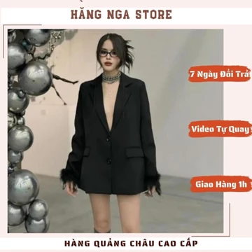Áo blazer nữ, Áo Vest Nữ, vest blazer Dài Tay Phối Lông Cá Tinh Sang Chảnh Cho Nữ Hai Màu Basic