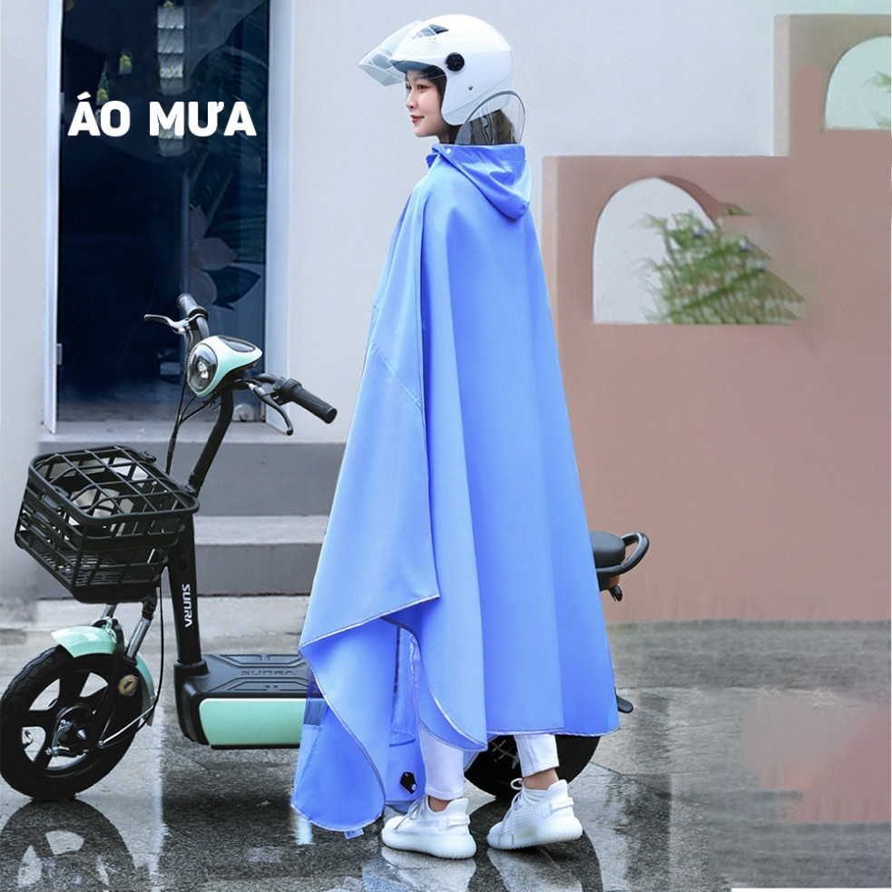 Áo Mưa Cánh Dơi Che Phủ Toàn Thân Chắn Nước, Chống thấm, Dày Dặn Dễ Dàng Sử Dụng Điện Thoại Dùng Cho Xe Đạp Và Xe Máy