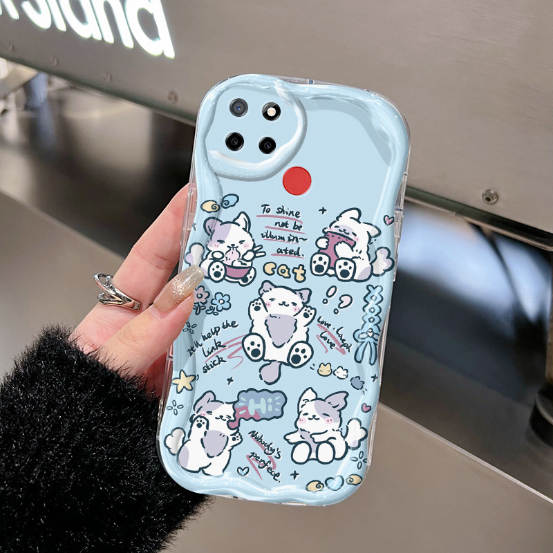 Ốp Lưng Realme C12 C25 C25s C15 C11 2020 C11 2021 C20 C20A C21Y C25Y Case Trong suốt Siêu dễ thương hoạt hình chó