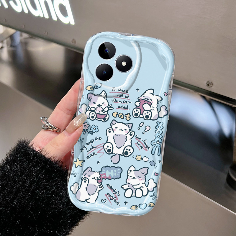 Ốp Lưng Realme C53 C51 C51s C65 C55 Note 50 Narzo N53 N55 Case Trong suốt Siêu dễ thương hoạt hình chó