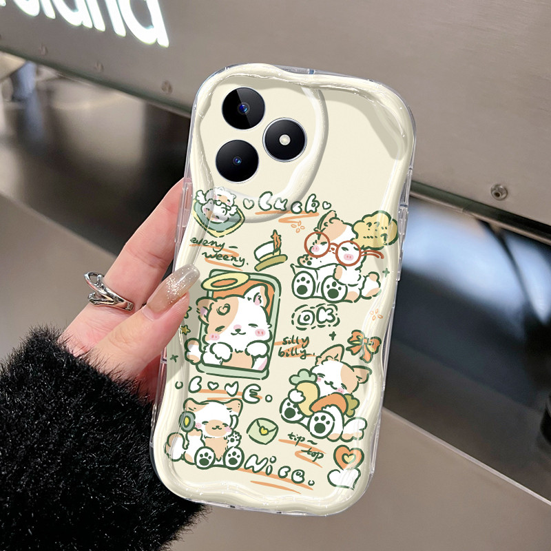 Ốp Lưng Realme C53 C51 C51s C65 C55 Note 50 Narzo N53 N55 Case Trong suốt Siêu dễ thương hoạt hình chó