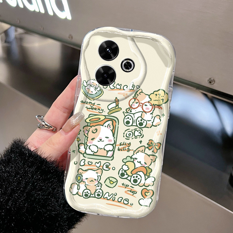 Ốp Lưng Xiaomi Redmi 13 5G 13C POCO M6 4G M6 Plus 5G C65 Case Trong suốt Siêu dễ thương hoạt hình chó