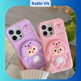 Ốp lưng iphone Baby Three có giá đỡ hot trend Cho 6plus/7plus/x/xs/xsm/11/12/13/14/15/16/pro/max/plus/promax RABBI