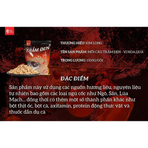 MỒI CÂU TRẮM ĐEN KIM LONG 1500g Vị Hoa Quả, Vị Ốc, Vị Tổng Hợp Câu Cá Trắm Đen, Chép, Trắm Cỏ Siêu Nhạy gavbvxf555 abxb