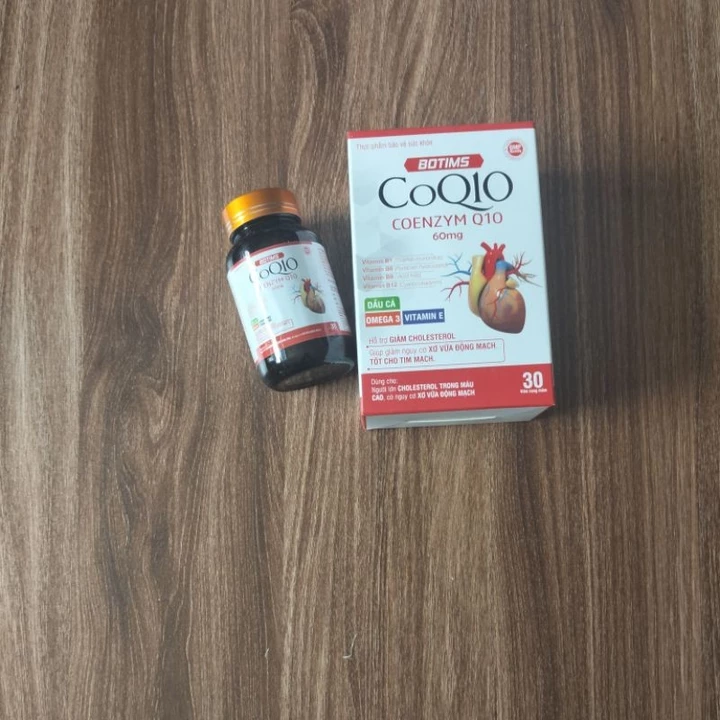 Bổ Tim COQ10 COENZYME Q10 Hỗ trợ giảm cholesterol, giảm nguy cơ xơ vữa động mạch, tốt cho tim