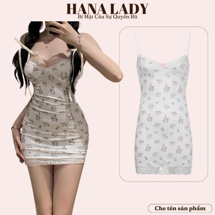 Váy Body Thun Cotton Gợi Cảm - Váy Ngủ Sexy 2 Dây Phối Ren Phong Cách Y2K Nhiều Mẫu