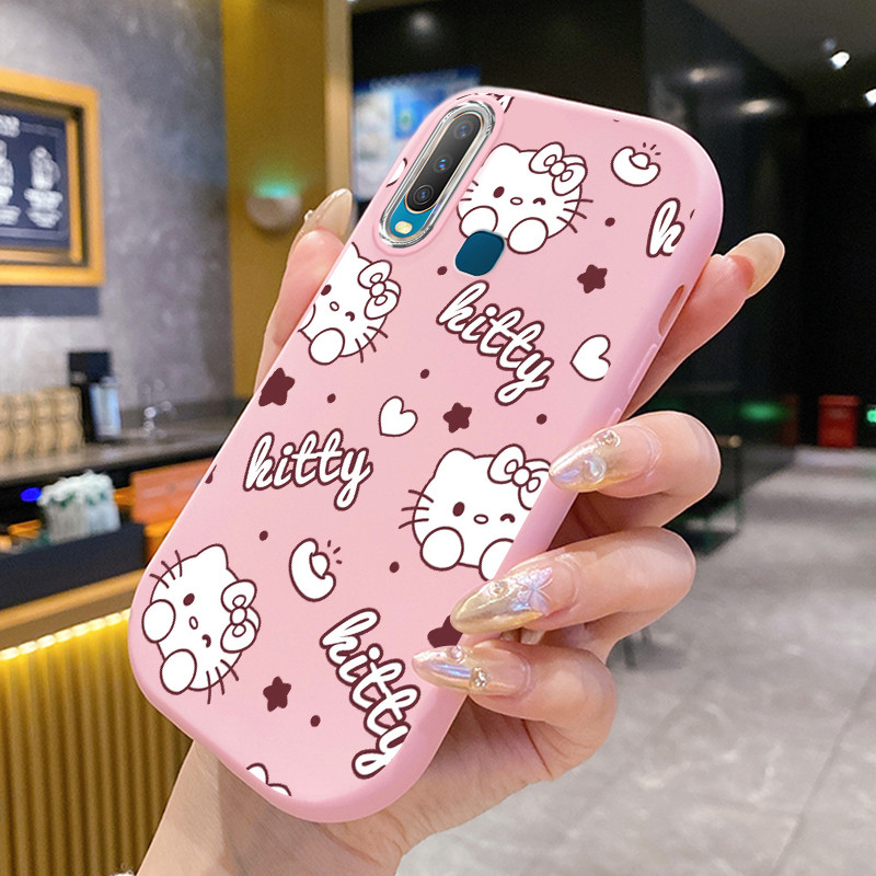 Ốp Lưng VIVO Y12 Y15 Y15s Y15a Y15c Y17 Y01 Y16 Y12i Y17s Y11 2019 Y28 Y36i Y35 Y56 5G Case Mèo Nhỏ Dễ thương