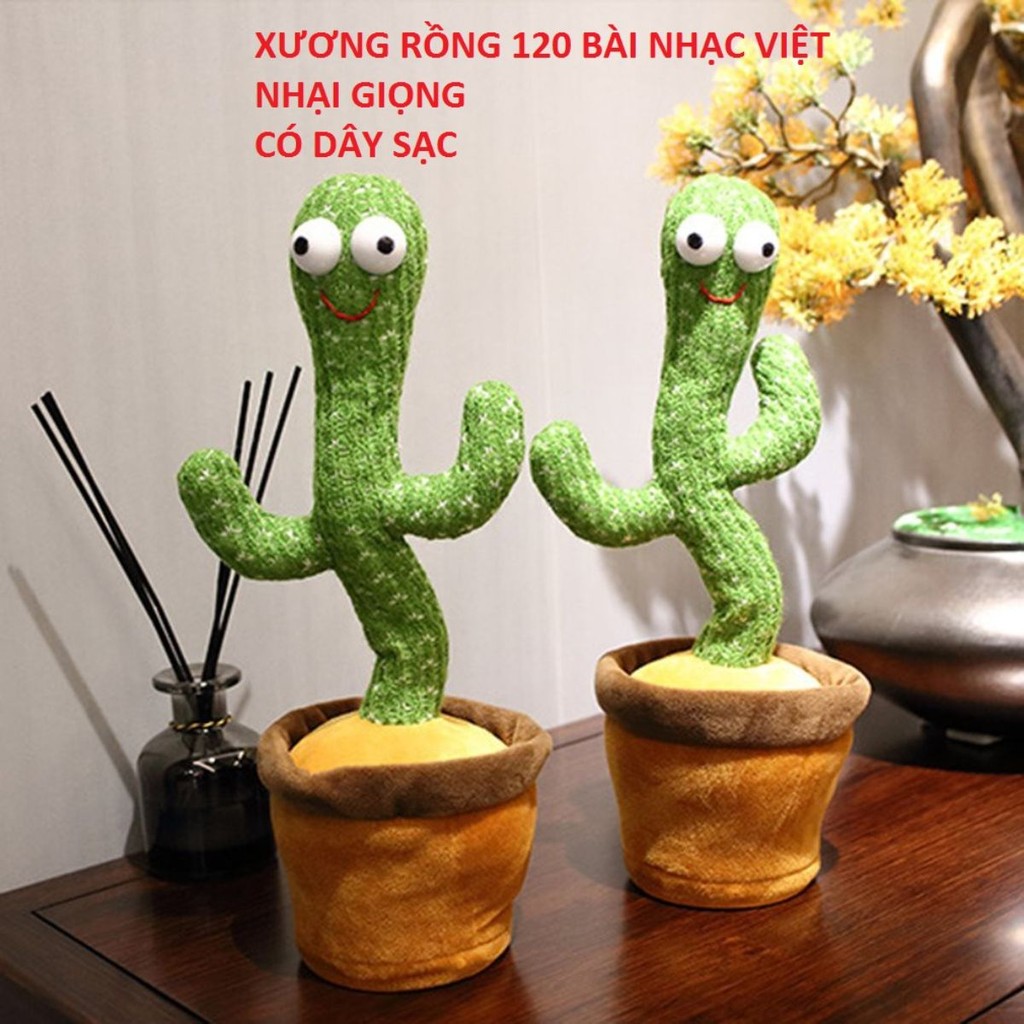 Cây xương rồng nhảy múa nhại giọng vui nhộn phát nhạc 120 bài tiếng việt
