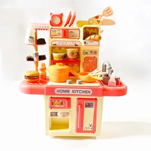 Bộ Đồ Chơi Nhà Bếp Cao 36cm Có Hiệu Ứng Khói Và Vòi Nước Bếp Nấu Ăn Cho Bé