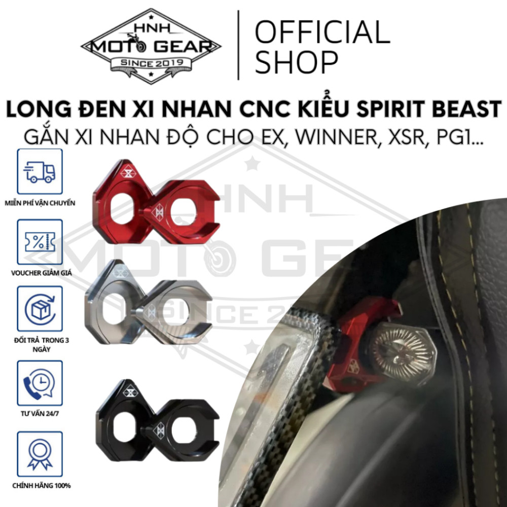 Long Đền Xi Nhan CNC Để Lắp Xi Nhan Độ PG1, XSR, Ex, Winner X, CB
