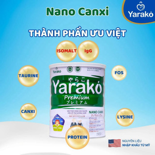 Sữa Dinh Dưỡng Yarako Nano Canxi – Bổ Sung Canxi, Hỗ Trợ Xương Khớp, Tăng Cường Sức Khỏe - Lon 400/900G