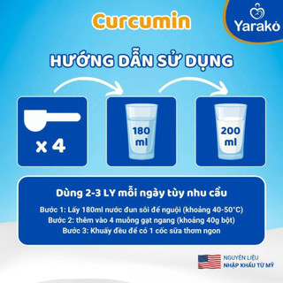 Sữa Nghệ Yarako Premium Curcumin – Hỗ Trợ Dạ Dày, Làm Lành Vết Thương, Tốt Cho Phụ Nữ Sau Sinh - Long 400/900G