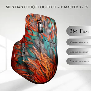 Skin dán chuột Logitech MX Master 3, 3s mẫu Lông vũ feat07 | Film 3M | Custom theo yêu cầu
