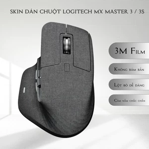 Skin dán chuột Logitech MX Master 2s, 3, 3s, 4 mẫu màu vải xám | Miếng dán Film 3M chống trơn trượt