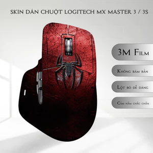 Skin dán chuột Logitech MX Master 3, 3s mẫu spider-man | Film 3M | Custom theo yêu cầu