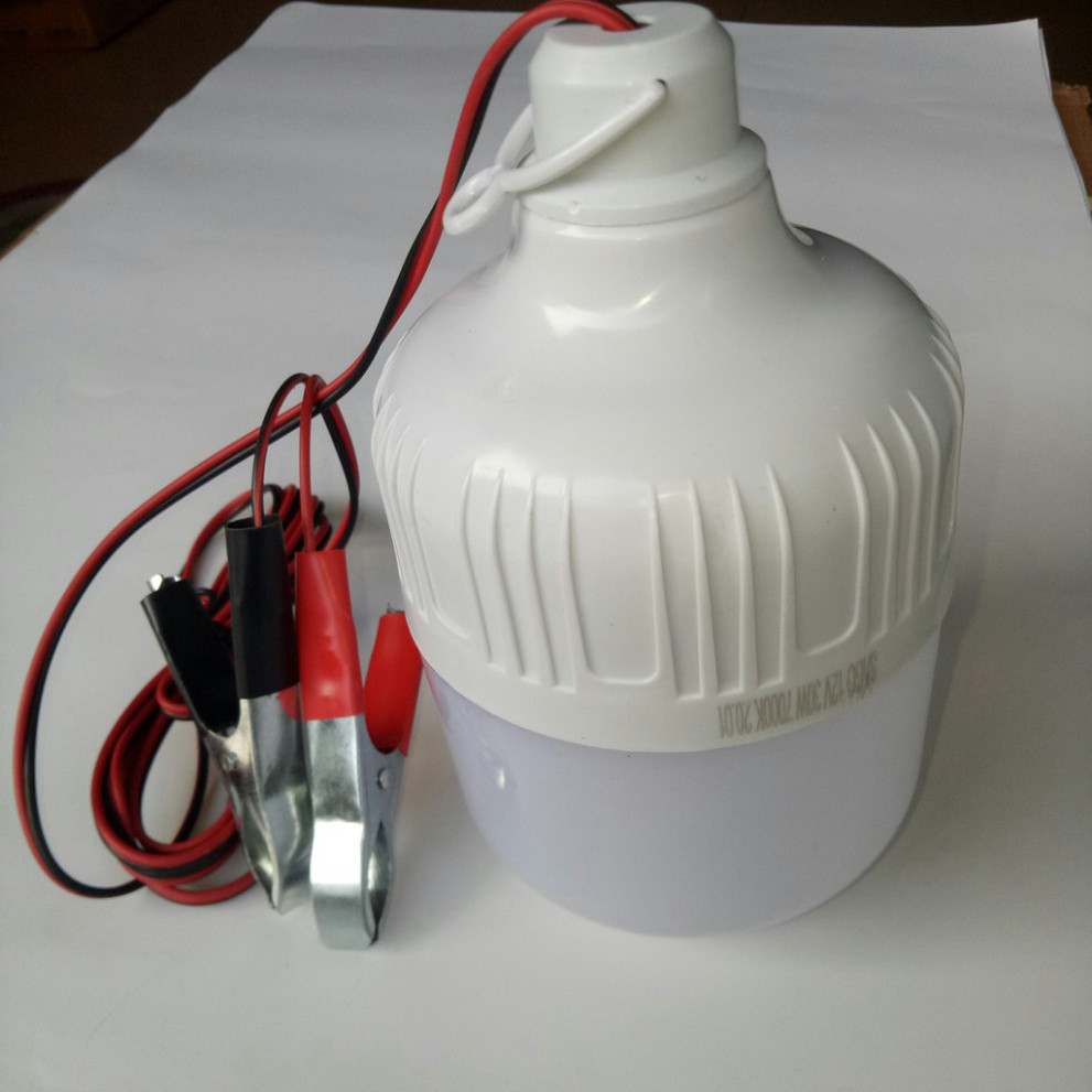 Bóng đèn led 12v kẹp bình ắc quy 30w – 40w loại tốt   Đèn có dây và kẹp