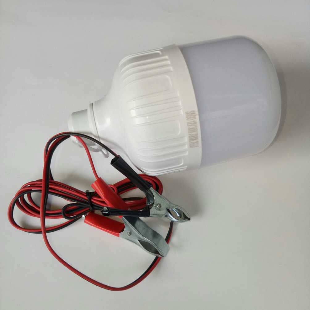 Bóng đèn led 12v kẹp bình ắc quy 30w – 40w loại tốt   Đèn có dây và kẹp