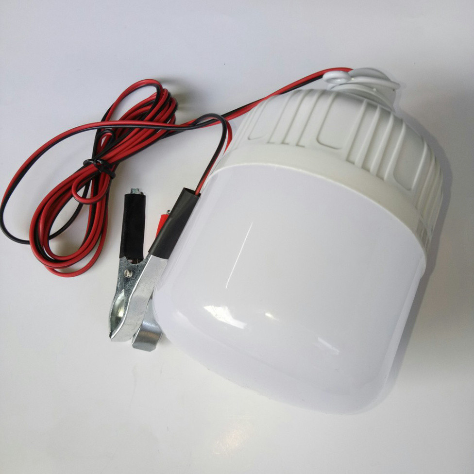 Bóng đèn led 12v kẹp bình ắc quy 30w – 40w loại tốt   Đèn có dây và kẹp