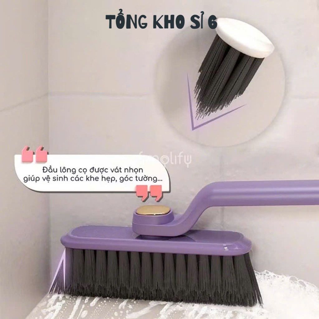 BÀN CHẢI CỌ KHE HỞ ĐA NĂNG – Chổi Xoay 360 Kèm Nhíp Gắp Tóc,Cọ Sàn Đánh Bay Bụi Bẩn Trong Nhà Tắm, Nhà Bếp