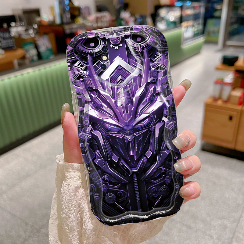 Ốp Lưng iPhone X Xs Max Xr 7 8 Se 2020 6 Plus 6s Plus 11 Pro Case Trong suốt Robot hoạt hình siêu mát mẻ