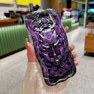 Ốp Lưng iPhone X Xs Max Xr 7 8 Se 2020 6 Plus 6s Plus 11 Pro Case Trong suốt Robot hoạt hình siêu mát mẻ