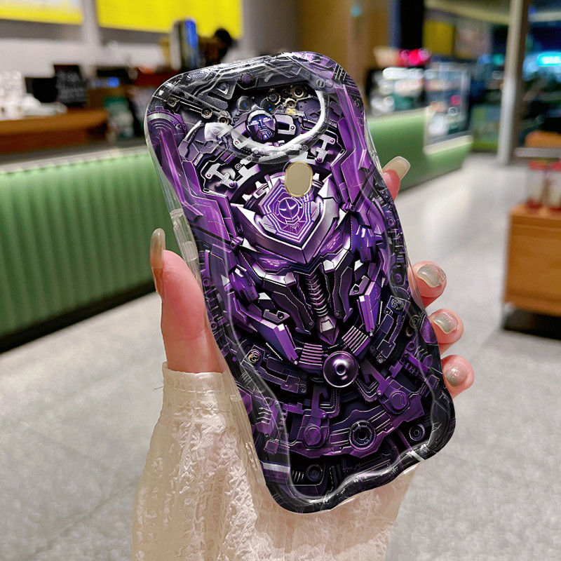 Ốp Lưng OPPO A7 A5s A5 A3s A12e A12 A12s A11k Realme C1 Case Trong suốt Robot hoạt hình siêu mát mẻ