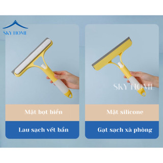 Cây Lau Kính Đa Năng 3in1 Kèm Bình Xịt, Cây Gạt Nước Nhà Tắm Thông Minh, Tiện Lợi LK01 - Life Plus