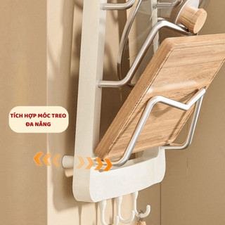 Giá để vung xoong nồi hút chân không bám chắc giá treo nắp nồi kệ để thớt đa năng để thớt Life Plus - GTV03