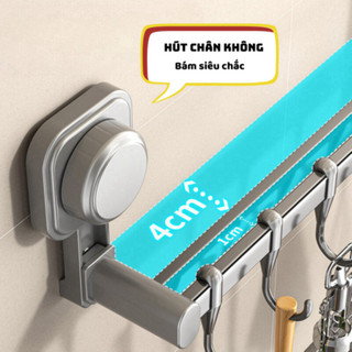 Giá để vung xoong nồi Móc treo đồ nắp nồi hút chân không nhà tắm nhà bếp đa năng chịu lực Life Plus - MTD05