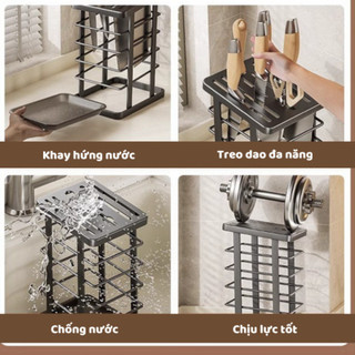 Kệ để dao Giá đựng dao kéo nhiều ngăn bằng nhựa chống nước kệ để đồ nhà bếp đa năng Life Plus - KDNB02