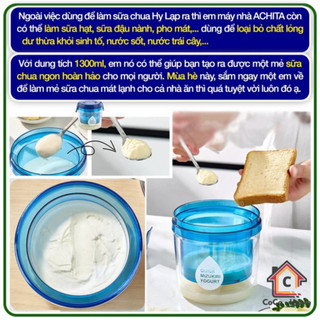 Bộ lọc sữa chua Hy Lạp Achita H25 có lò xo 304 không gỉ tách váng nhanh, cốc làm sữa chua hy lạp Life Plus - BLSC01