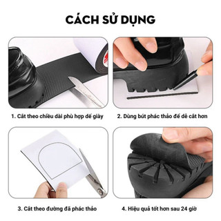 Miếng Dán Lót Đế Giày Chống Mài Mòn Bảo Vệ Đế Giày, Miếng Dán Đế Tự Dính Chống Trơn Trượt Life Plus - LD01