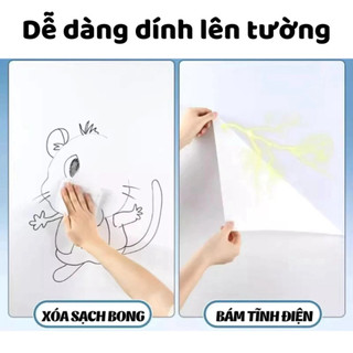 [HÀNG LOẠI 1] Bảng Trắng Dán Tường Không Dùng Keo, Bảng Viết Bút Lông, Họp Văn Phòng Không Hại Tường Life Plus - BV01