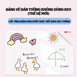 [HÀNG LOẠI 1] Bảng Trắng Dán Tường Không Dùng Keo, Bảng Viết Bút Lông, Họp Văn Phòng Không Hại Tường Life Plus - BV01