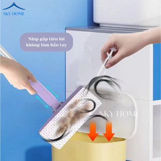Cây Lau Nhà Thông Minh Hút Khăn Xoay 360 Độ Tự Động, Chổi Lau Nhà Tự Nhả Khăn Kèm Nhíp Gắp Tiện Lợi LN01 - Life Plus
