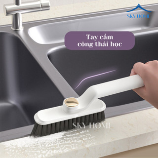 Cây Chà Sàn Nhà Tắm Thông Minh Kèm Nhíp Gắp Tiện Lợi, Chổi Cọ Nhà Vệ Sinh Xoay 360 Độ, Dễ Cầm Nắm CS01 - Life Plus