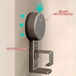 Móc Treo Chậu Nhà Tắm Hút Chân Không Chắc Chắn, Móc Treo Đồ Thau Chậu Tái Sử Dụng Nhiều Lần Life Plus - MC03