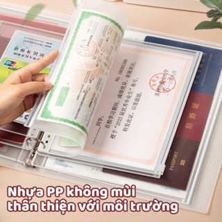 Bìa Còng A5 B5 A4, Bìa Đựng Tài Liệu Đã Đục Lỗ, Bìa Sổ Còng Lưu Trữ Hồ Sơ Văn Phòng Dày Dặn, Chống Nước Life Plus- KTL03