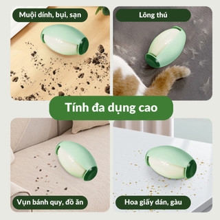 Cây Lăn Bụi Quần Áo Lăn Bụi Silicon Siêu Dính Cây Lăn Lông Mèo Mini Tái Sử Dụng CLB01 - Life Plus