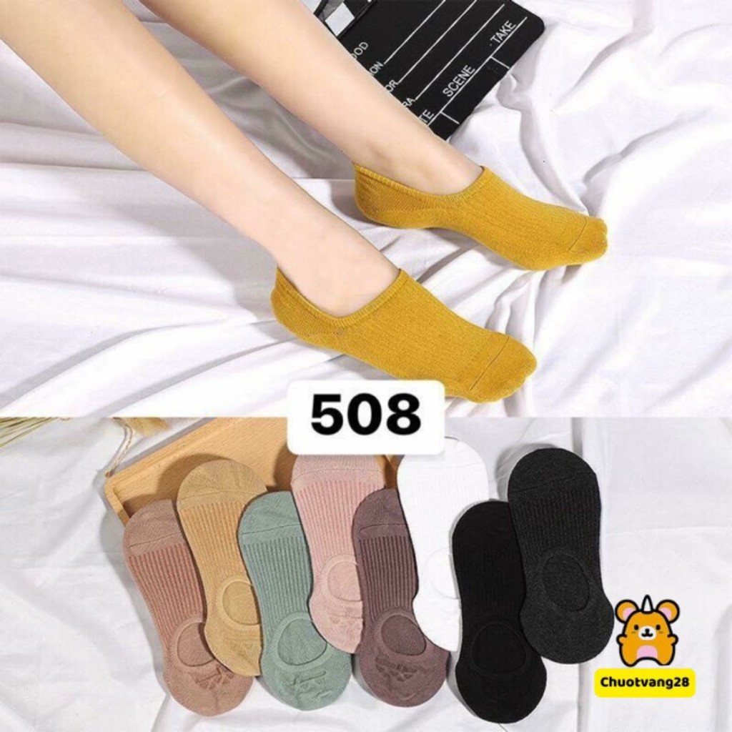 Set 10 đôi tất hài nữ chất liệu len tăm giữ nhiệt thoáng khí phong cách Hàn Quốc