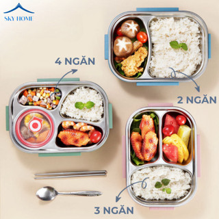 Hộp Cơm Giữ Nhiệt Nhiều Ngăn Chống Tràn, Hộp Đựng Cơm Văn Phòng Chất Liệu Inox 304 An Toàn Sức Khỏe HC02 - Life Plus
