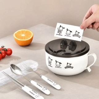 Bát Ăn Mì Bát Inox Ăn Mì Tôm Có Tay Cầm Và Nắp Cách Nhiệt Ca Úp Mì Bát Úp Mì Cao Cấp Tô Mì Life Plus - TM01